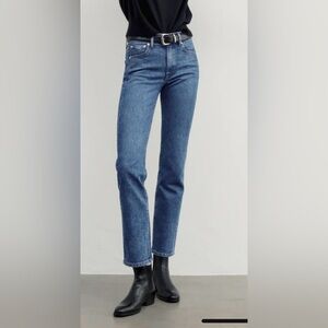 AYR The Lala Straight Jeans High Rise Blue Size 26